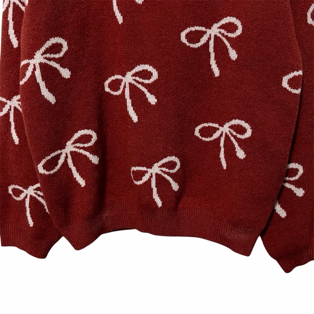 NWT Long Sleeve Oversized Bow Sweater XL - Picture 5 of 10